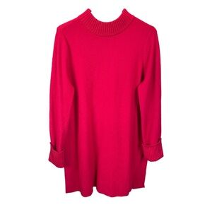 EUC CHICO'S Red Rib Cuff Sleeve Sweater
Dress size XL
